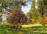 Park Paintings - The Park at Monceau by Claude Monet
